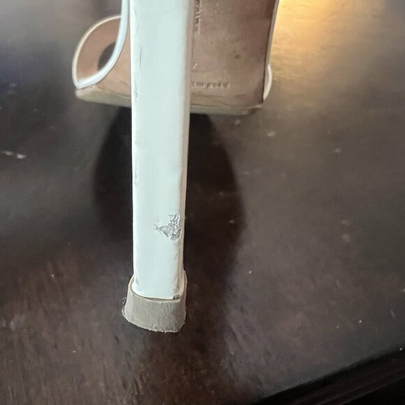 Manolo Blahnik Catalina Open Toe Heels Size 41 Patent Leather Beige Cream 4.5" - Picture 8 of 8